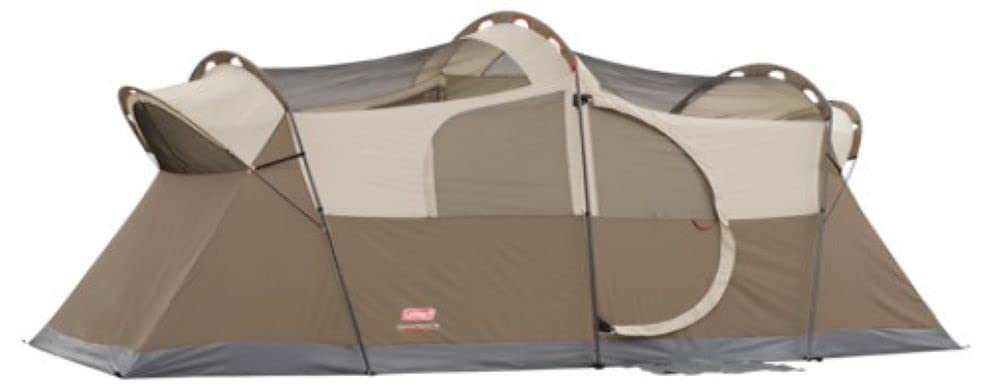 Coleman WeatherMaster 10-Person Weatherproof Camping Tent, Large Family Tent with Room Divider, Included Rainfly and Strong Frame Withstanding Winds up to 35MPH