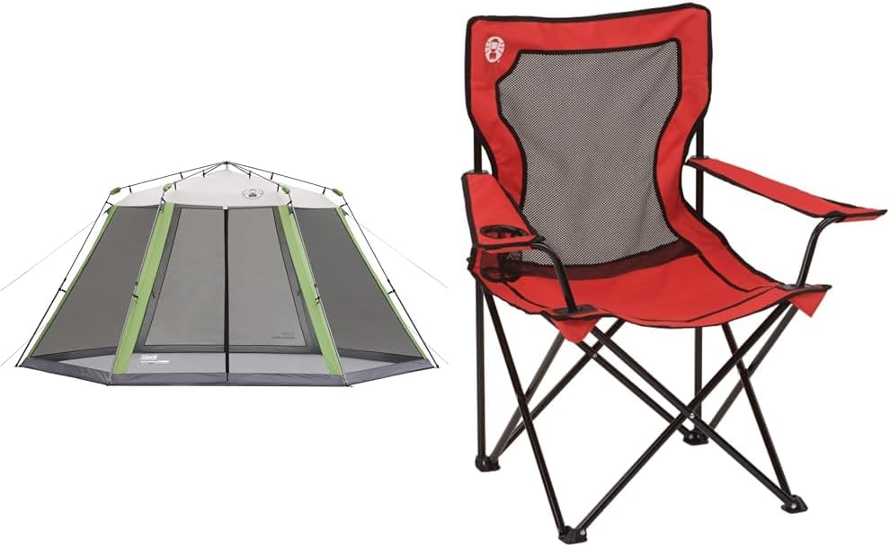 Coleman Skylodge Screened Canopy Tent with Instant Setup, 10x10/15x13ft Portable Screen Shelter with 1-Minute Setup for Bug-Free Lounging, Great for Picnic, Yard, Beach, Park, Camping, & More
