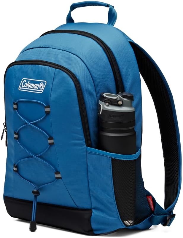 Coleman Chiller Backpack Cooler, Leak-Proof 28 Can Backpack Cooler with Ice Retention, Made with Recycled Materials