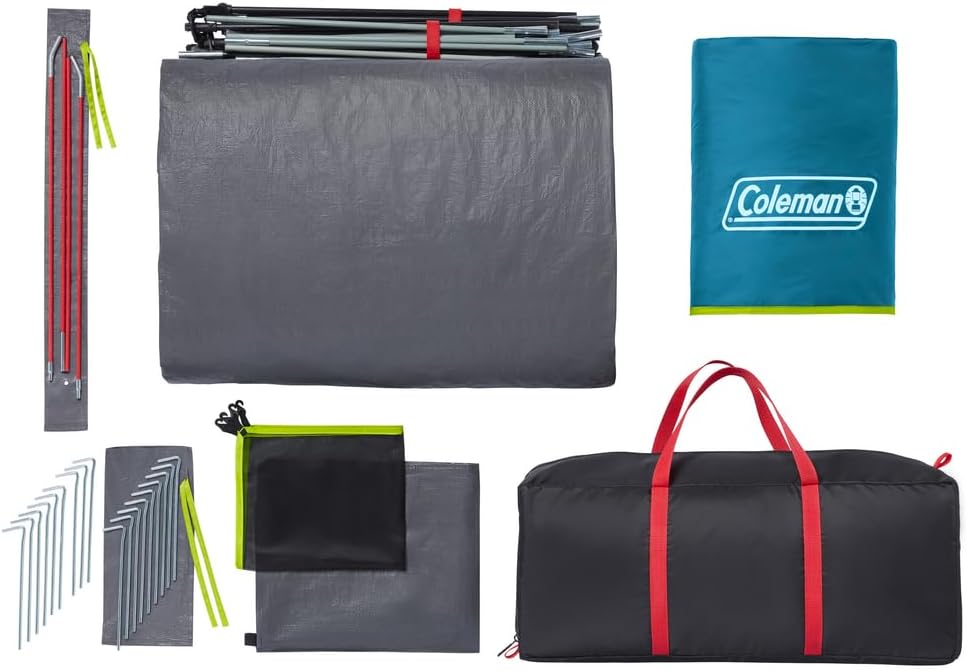 Coleman Skydome Camping Tent with Dark Room Technology, 4/6/8/10 Person Family Tent Sets Up in 5 Minutes and Blocks 90% of Sunlight, Weatherproof Tent with Extra Storage and Ventilation