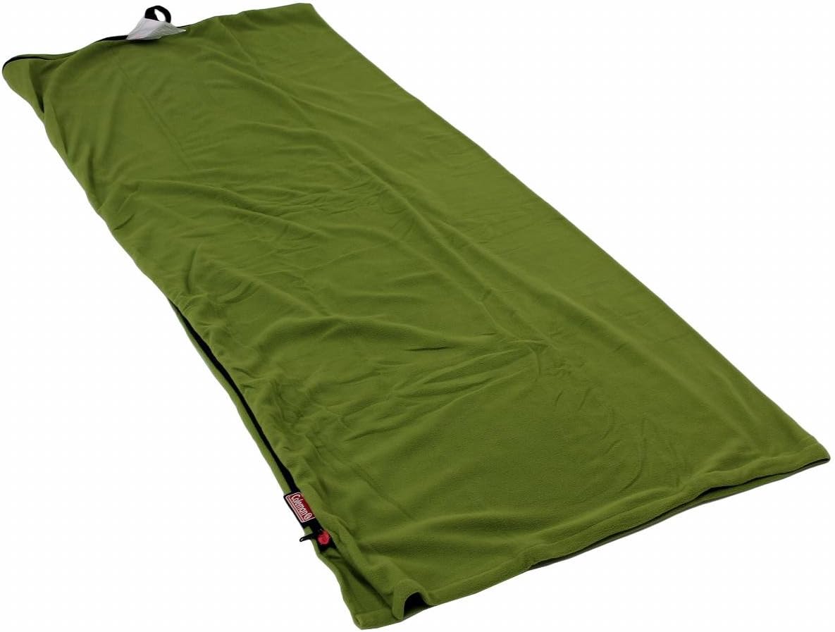 Coleman Stratus Fleece Sleeping Bag Liner, 50°F Sleeping Bag for Adults, Adds 12°F More Warmth When Used to Line Another Sleeping Bag, Stuff Sack Included