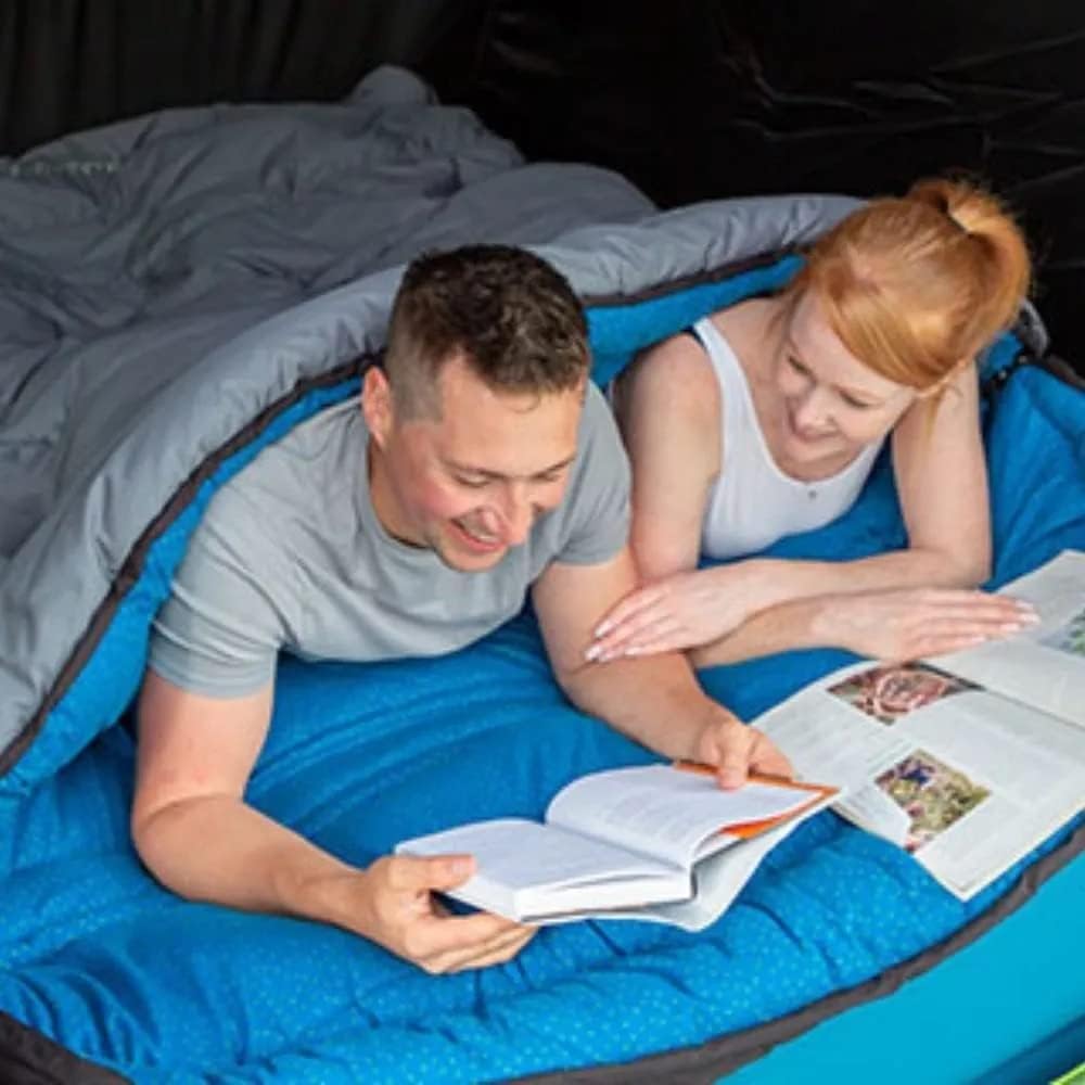 Saco de dormir Coleman Sun Ridge 40 °F, saco de dormir liviano para clima frío para adultos, lavable a máquina, tubo de tiro que evita que se escape el calor, ideal para acampar, viajar, dormir y más 