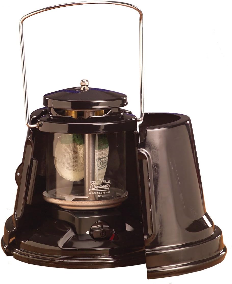 Coleman QuickPack Deluxe Propane Lantern with Storage Case, 1000 Lumens Gas Lantern with Adjustable Brightness, Pressure Control, & Mantles Included; Great for Camping, Tailgating, & Emergencies