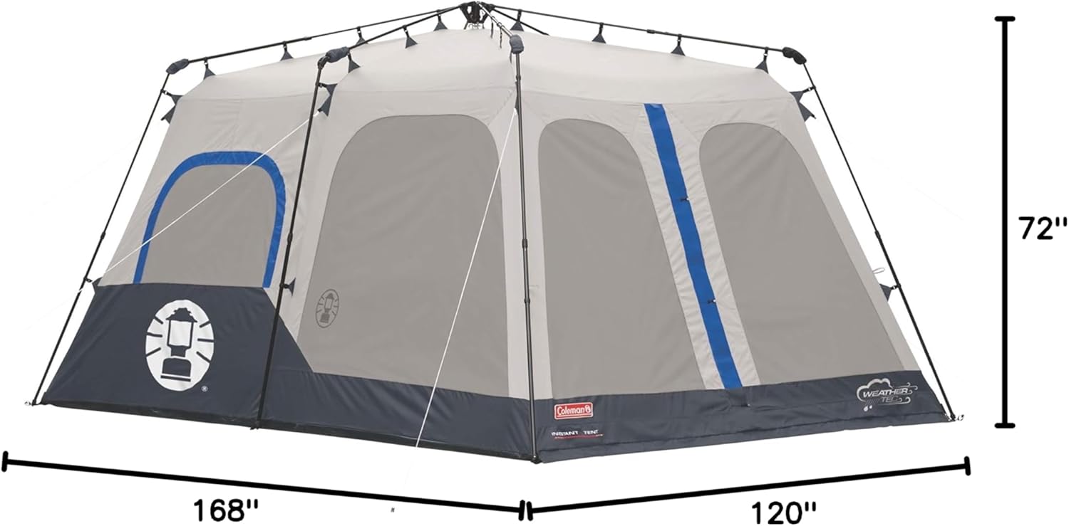 Tienda de campaña Coleman para 8 personas | Tienda de campaña familiar instantánea 