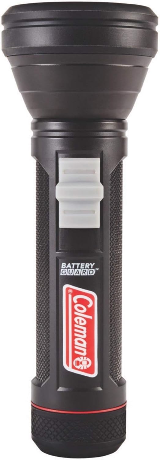 Coleman LED Flashlight with BatteryGuard Technology, Strong & Lightweight Water-Resistant Flashlight with Extra Drop Protection, Up to 25% More Battery Life than Traditional Flashlights