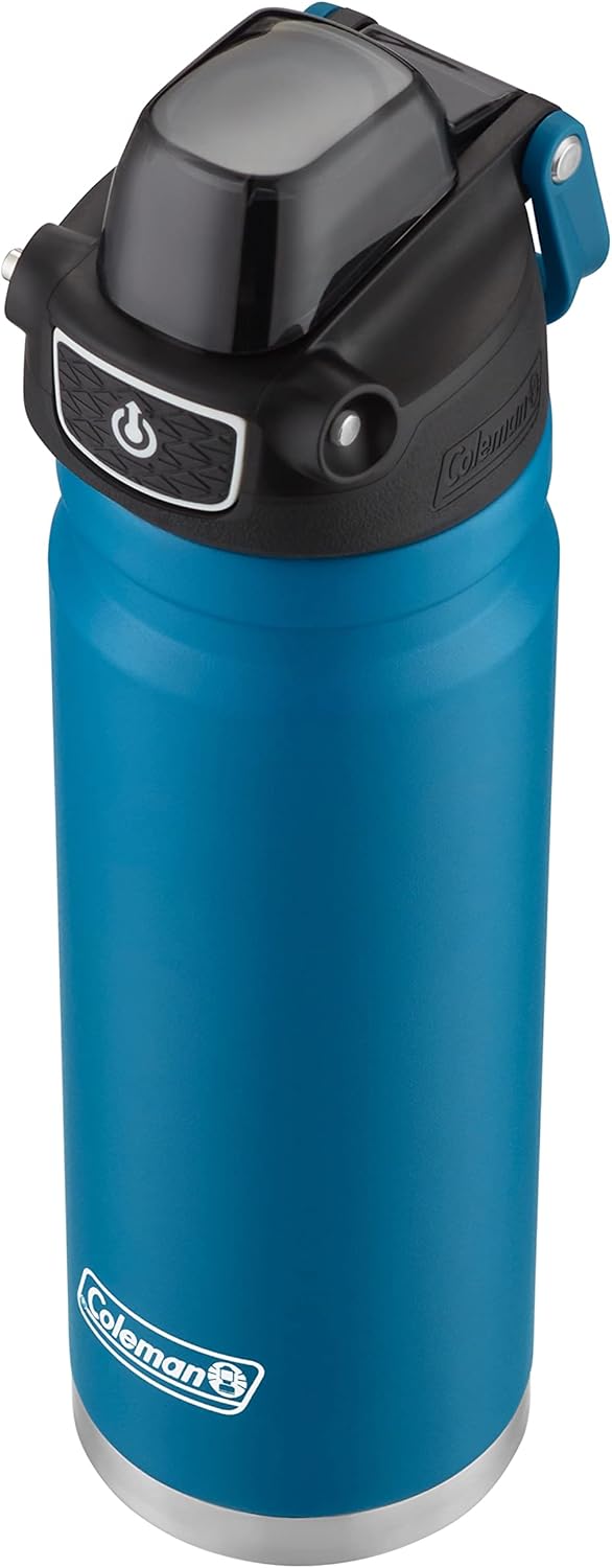 Coleman Burst Vacuum-Insulated Stainless Steel Water Bottle with Leak-Proof Lid, 24oz/40oz Water Bottle with Carry Handle Keeps Drinks Hot or Cold for Hours