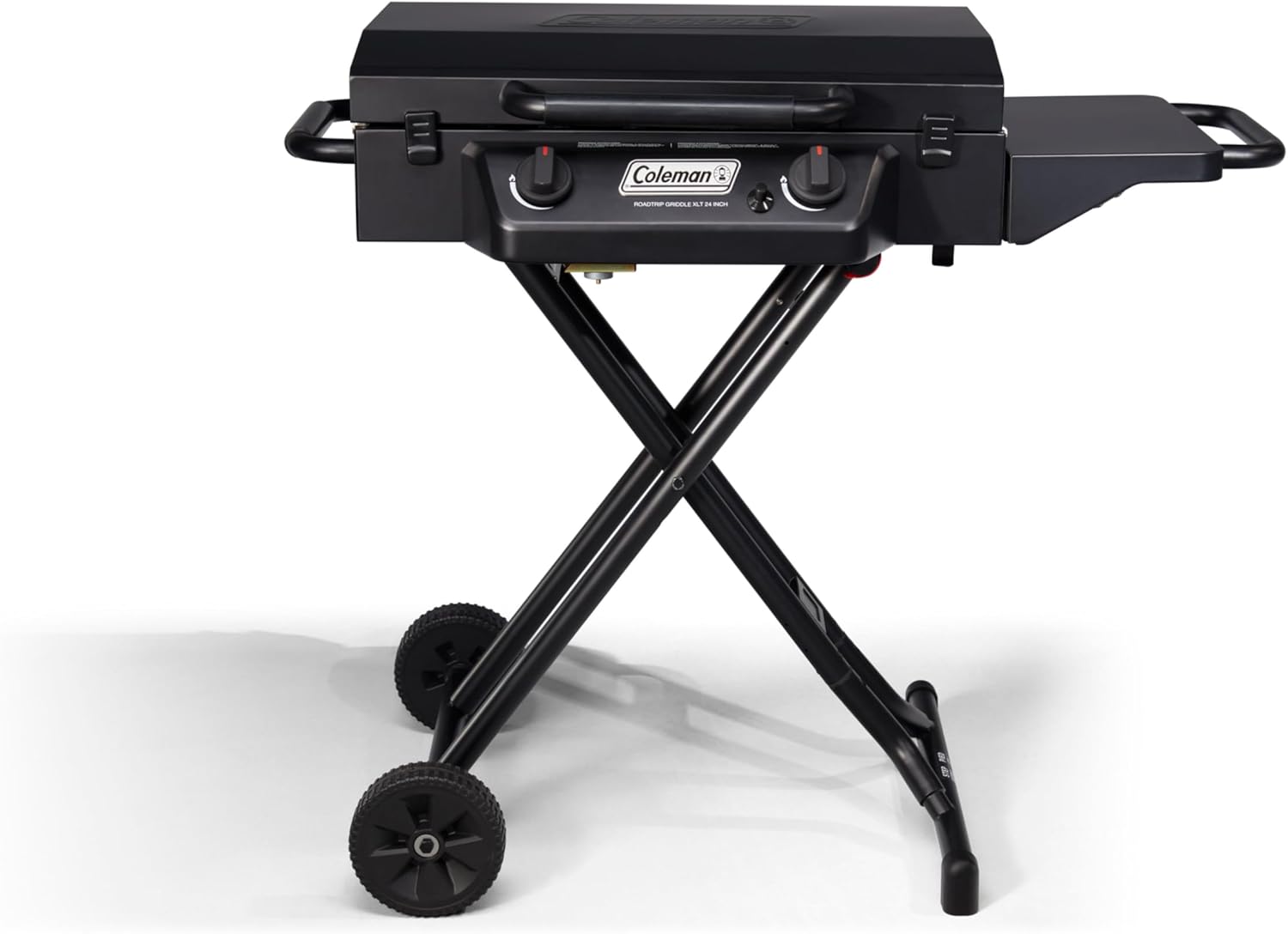 Coleman RoadTrip Griddle, 19"/24" Propane Griddle with Instastart Ignition, Even Heat Distribution, Grease Tray & Optional Lid; Portable Griddle with Scissor Legs & Wheels for Camping & Tailgating