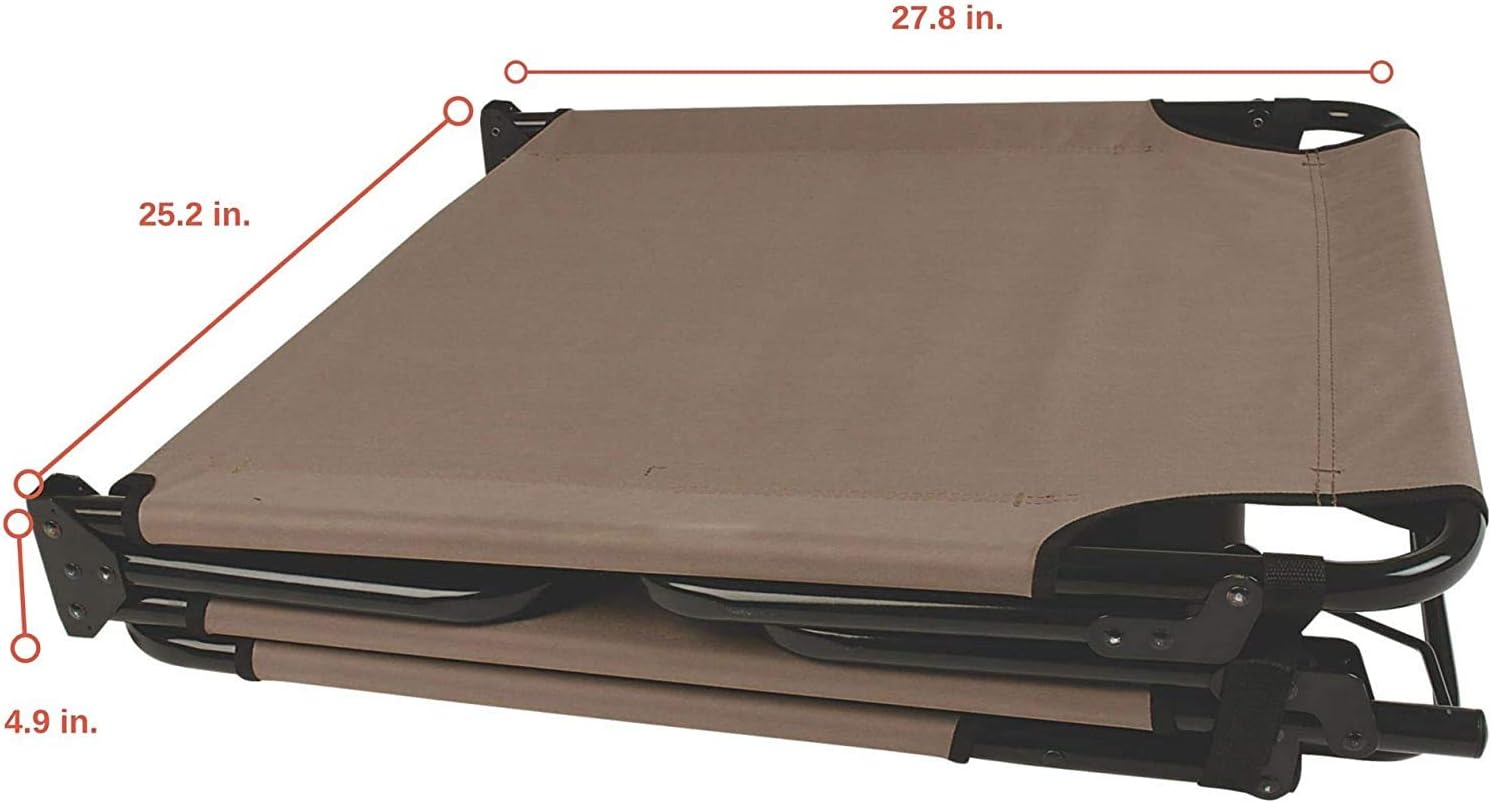 Coleman Converta Outdoor Folding Cot, Strong Steel Frame Supports Campers up to 6ft 2in or 225lbs, 4 Back & 2 Foot Positions Folds Compactly to Fit in Trunk