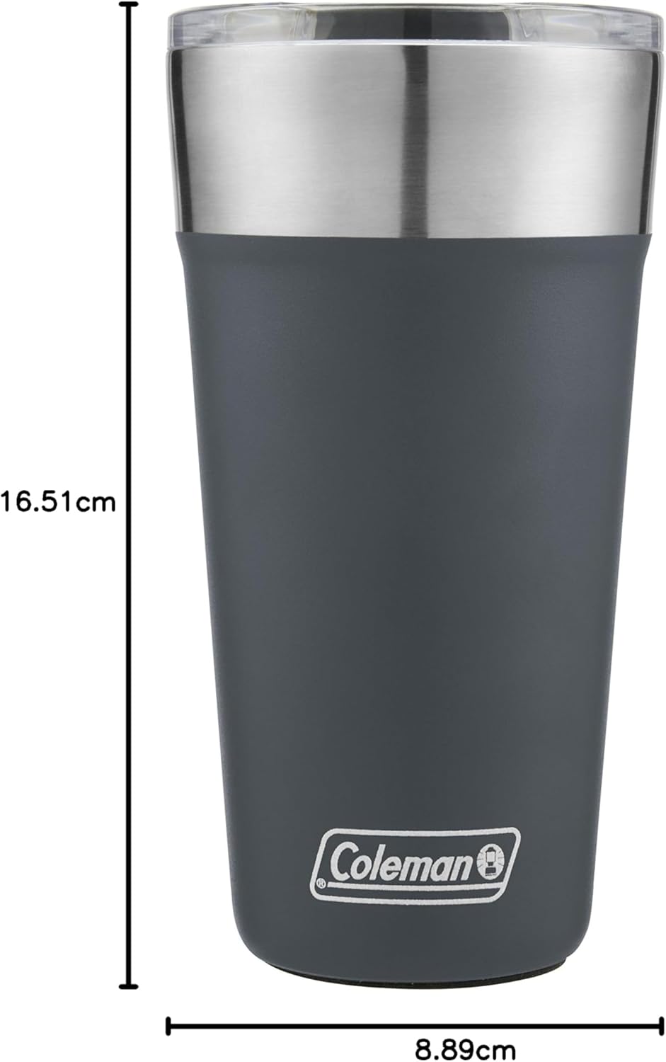 Coleman Brew Vacuum-Insulated Stainless Steel Tumbler, 20oz Water Bottle/Coffee Mug with Slidable Spout Cover & Integrated Bottle Opener