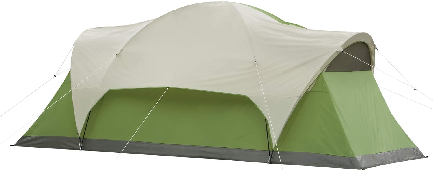 Coleman Montana Camping Tent, 6/8 Person Family Tent with Included Rainfly, Carry Bag, and Spacious Interior, Fits Multiple Queen Airbeds and Sets Up in 15 Minutes