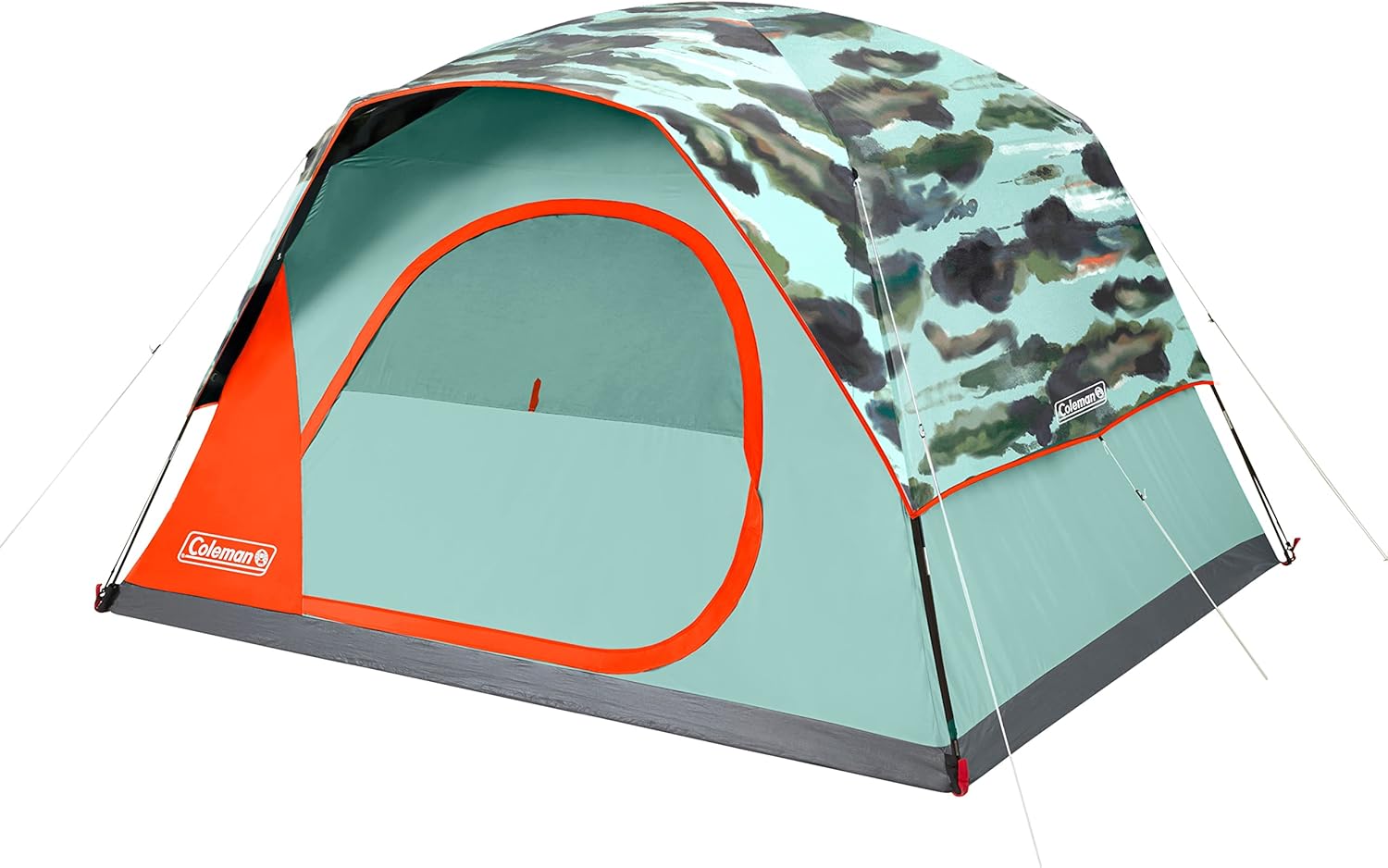 Coleman Skydome Camping Tent, 2/4/6/8 Person Weatherproof Tent with 5 Minute Setup, Includes Pre-Attached Poles, Rainfly, Carry Bag & Roomy Interior