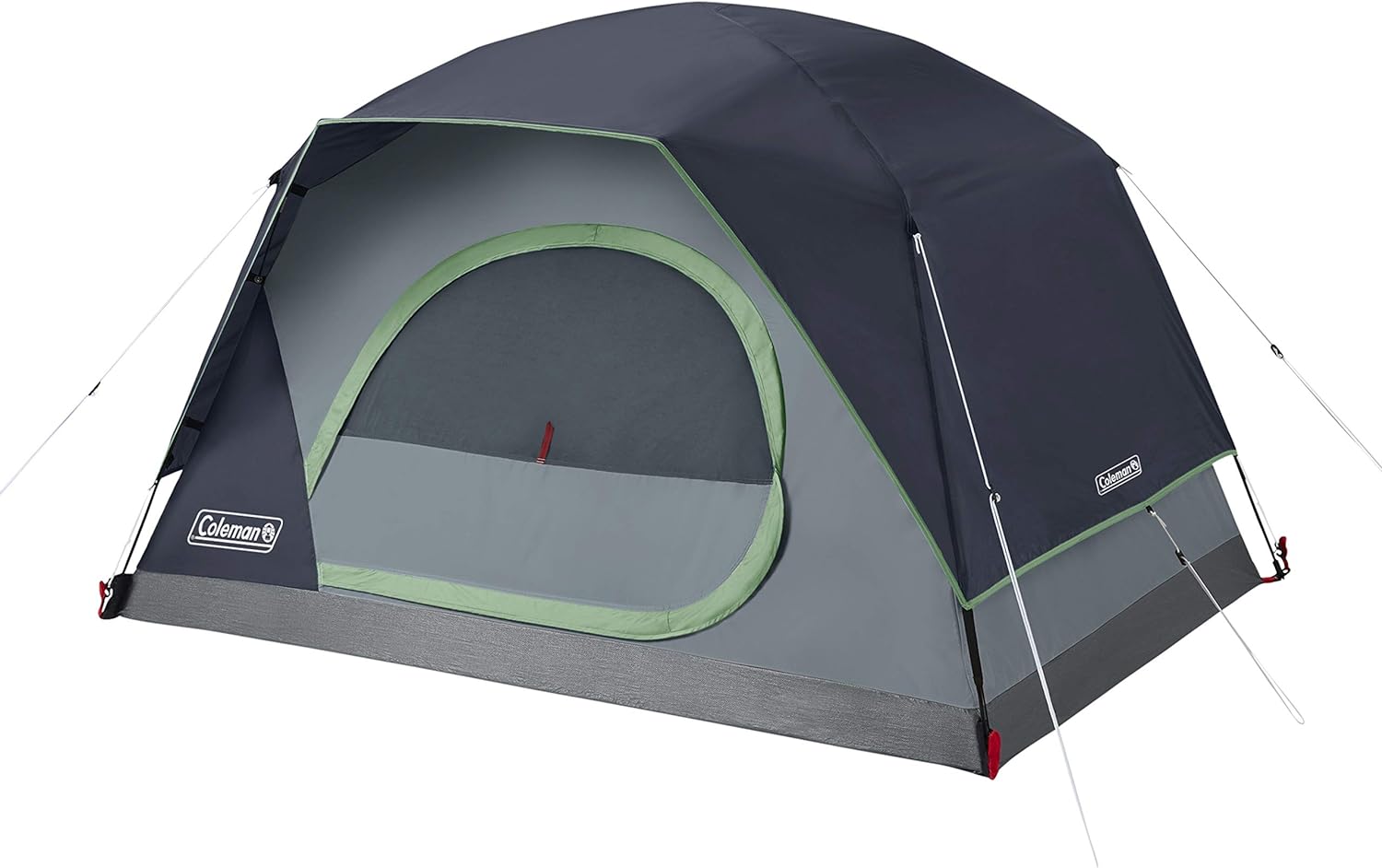 Coleman Skydome Camping Tent, 2/4/6/8 Person Weatherproof Tent with 5 Minute Setup, Includes Pre-Attached Poles, Rainfly, Carry Bag & Roomy Interior