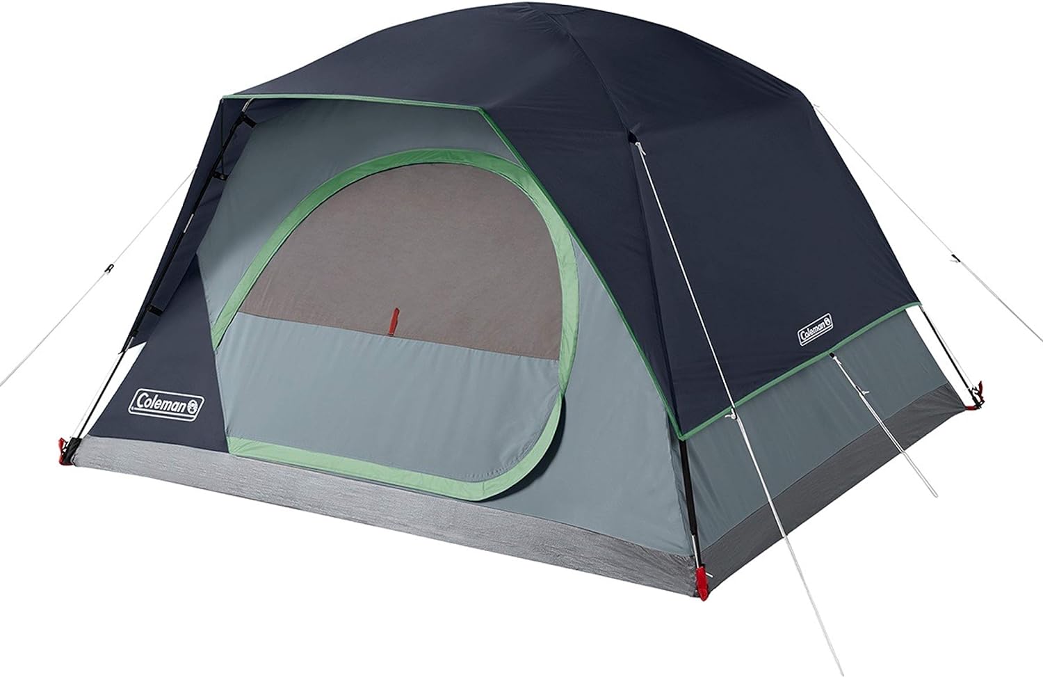 Coleman Skydome Camping Tent, 2/4/6/8 Person Weatherproof Tent with 5 Minute Setup, Includes Pre-Attached Poles, Rainfly, Carry Bag & Roomy Interior