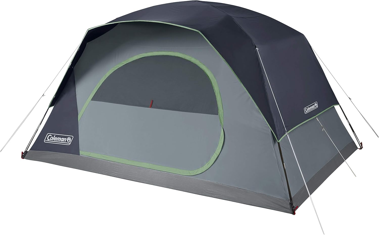 Coleman Skydome Camping Tent, 2/4/6/8 Person Weatherproof Tent with 5 Minute Setup, Includes Pre-Attached Poles, Rainfly, Carry Bag & Roomy Interior