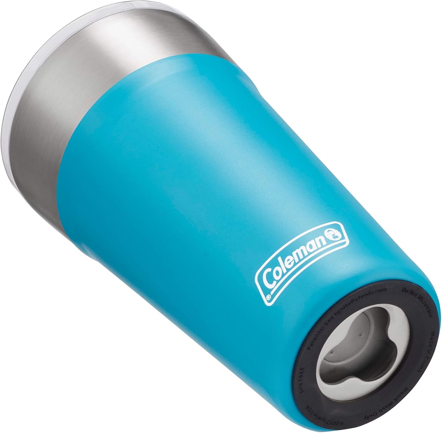 Coleman Brew Vacuum-Insulated Stainless Steel Tumbler, 20oz Water Bottle/Coffee Mug with Slidable Spout Cover & Integrated Bottle Opener