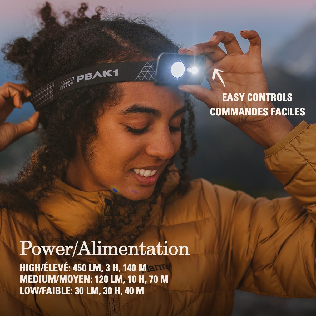 Coleman LED Headlamp with BatteryGuard Technology, Water-Resistant Headlamp with 4 Light Modes, Up to 25% More Battery Life than Traditional Headlamps