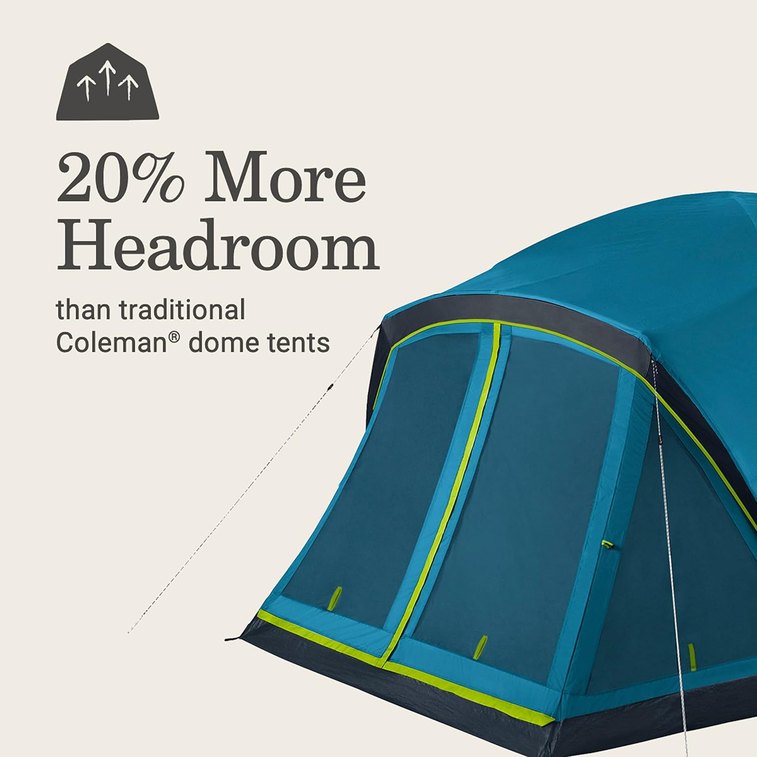 Coleman Skydome Camping Tent with Dark Room Technology and Screened Porch