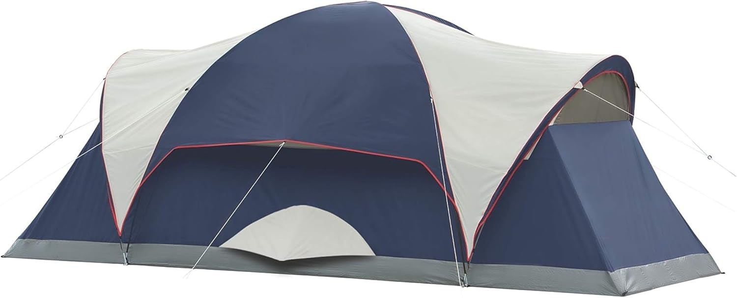 Coleman Elite Montana Camping Tent with LED Lights, Weatherproof 8-Person Family Tent with Included Carry Bag, Rainfly, Air Vent, and LED Lights with 3 Settings