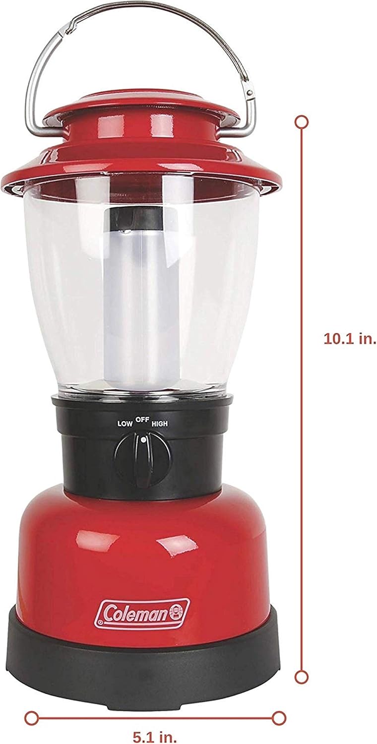 Coleman Personal LED Lantern with 4D Battery, Water and Impact-Resistant Lantern with Carry Handle Shines up to 700 Lumens, Lifetime LED Lights Never Need Replacing