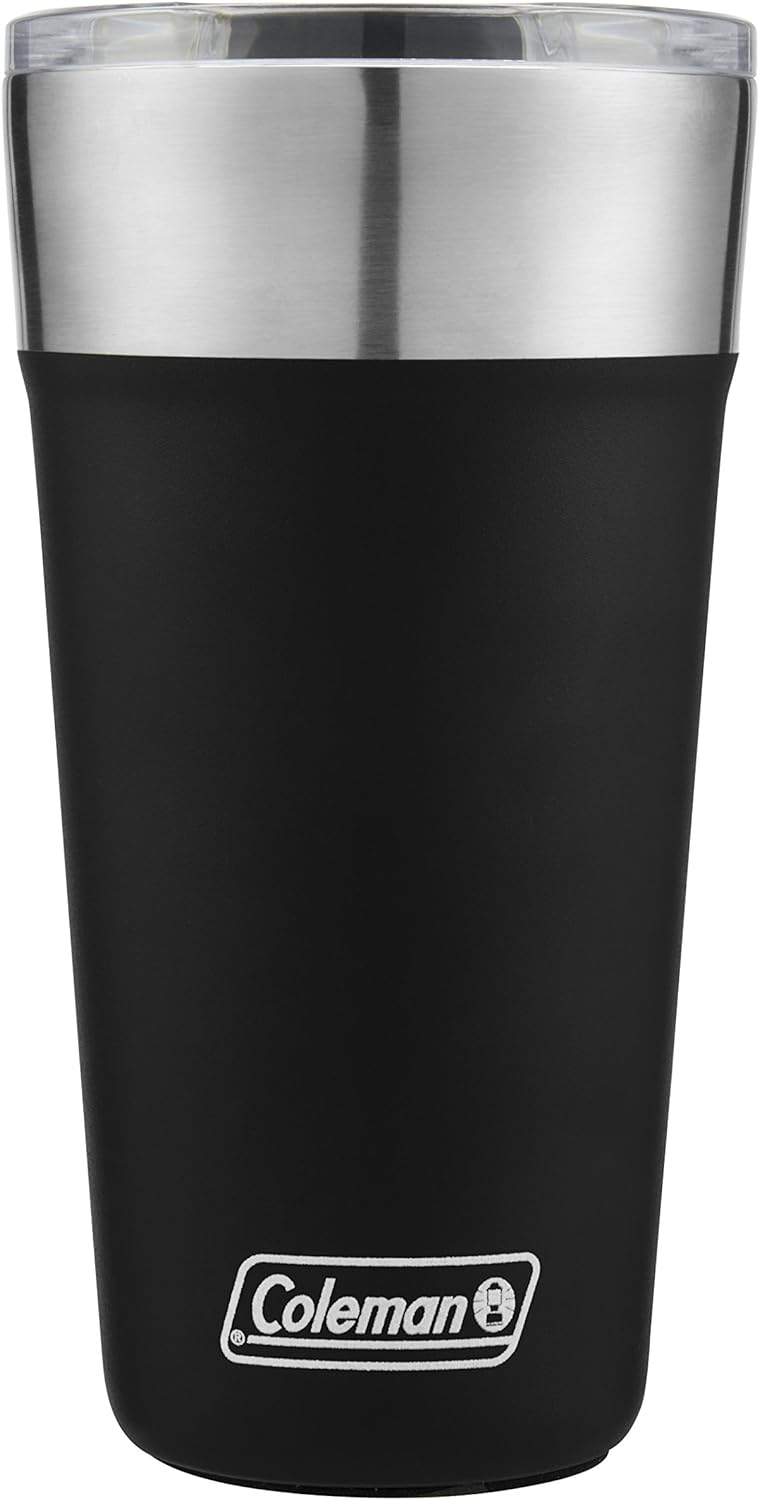 Coleman Brew Vacuum-Insulated Stainless Steel Tumbler, 20oz Water Bottle/Coffee Mug with Slidable Spout Cover & Integrated Bottle Opener