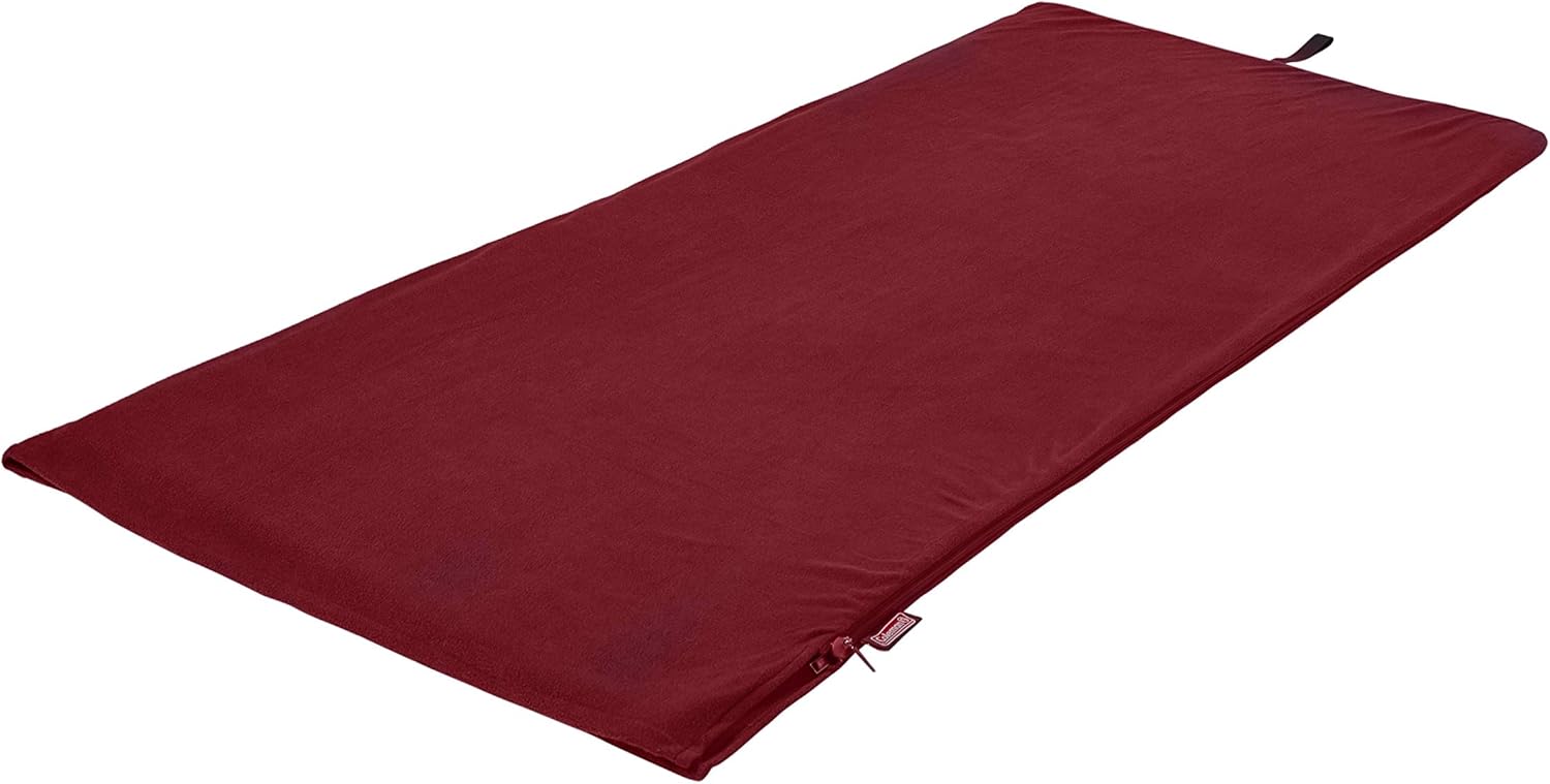 Coleman Stratus Fleece Sleeping Bag Liner, 50°F Sleeping Bag for Adults, Adds 12°F More Warmth When Used to Line Another Sleeping Bag, Stuff Sack Included