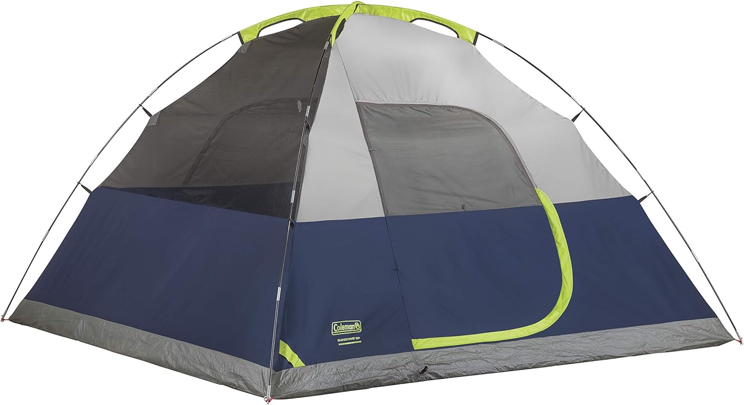 Coleman Sundome Camping Tent, 2/3/4/6 Person Dome Tent with Snag-Free Poles for Easy Setup in Under 10 Mins, Included Rainfly Blocks Wind & Rain, Tent for Camping, Festivals, Backyard, Sleepovers