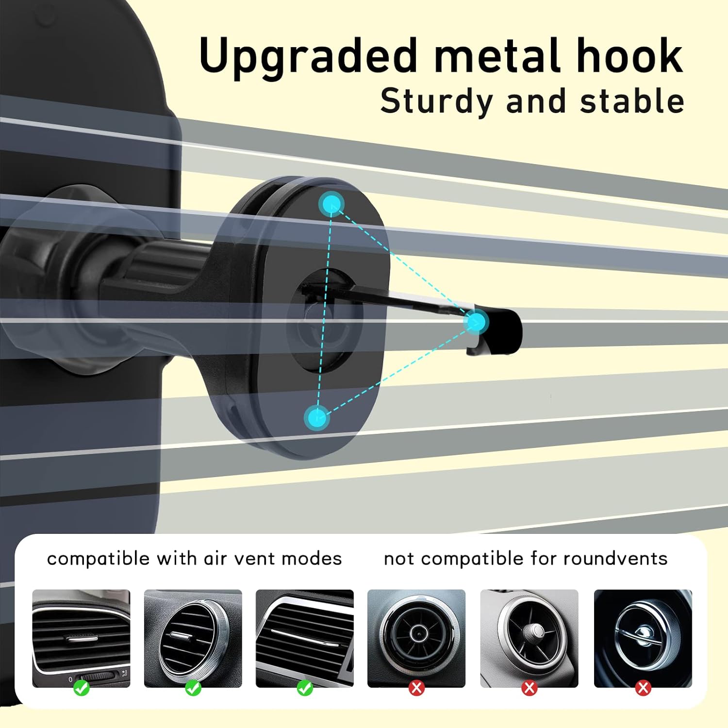 Wireless Car Charger Mount,MAX 15W Qi Fast Charger, Wireless Car Charger Air Vent, Automatic Clamping Phone Holder for iPhone 13/12/11//XS/XR/8, Samsung S22/S21/S20/Note 20, etc (Blue)