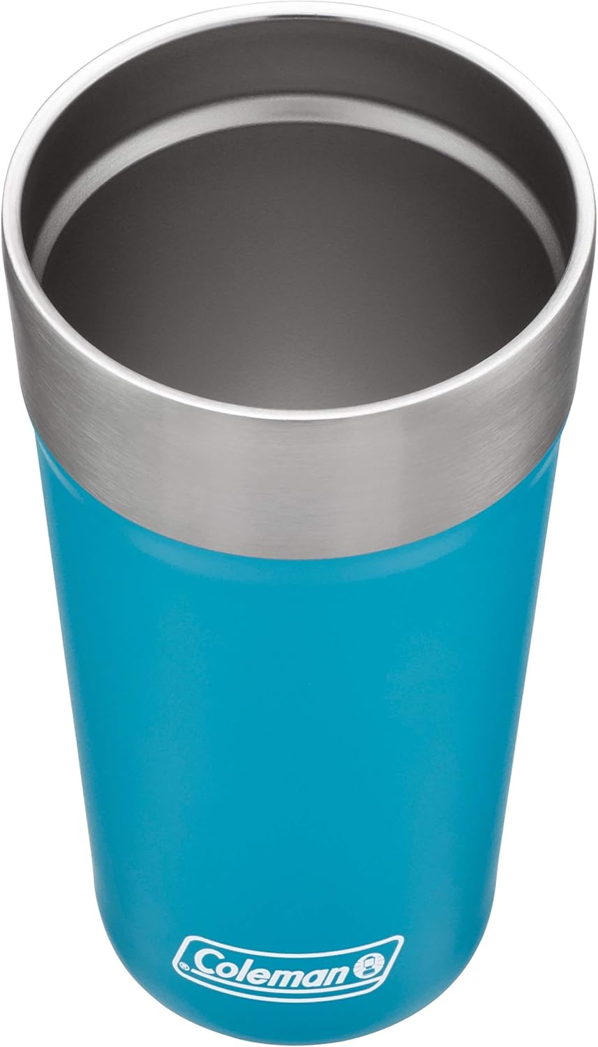 Coleman Brew Vacuum-Insulated Stainless Steel Tumbler, 20oz Water Bottle/Coffee Mug with Slidable Spout Cover & Integrated Bottle Opener