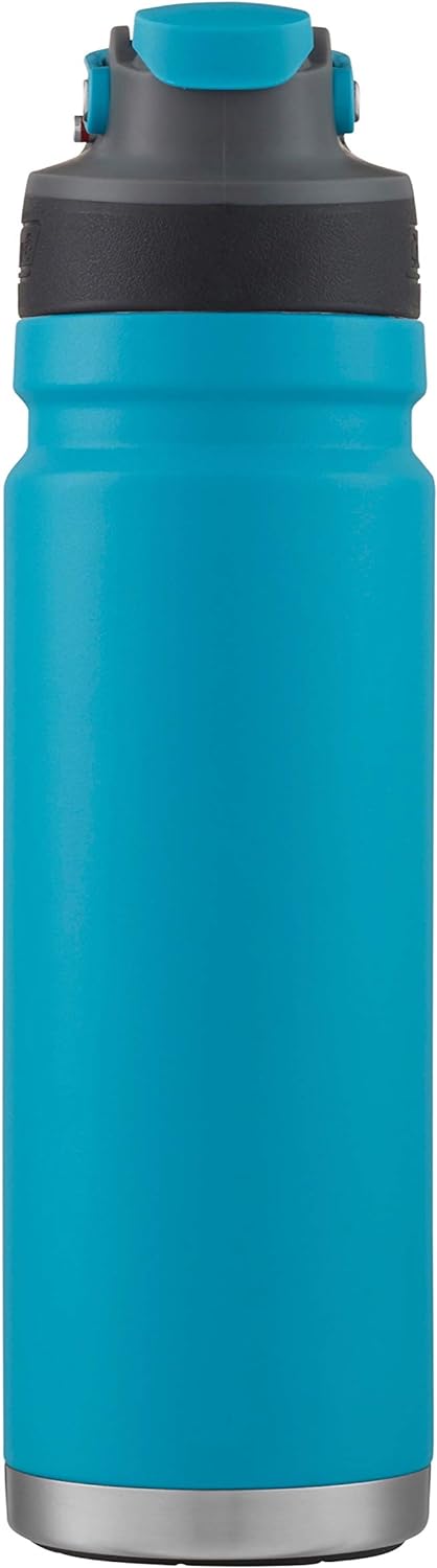 Coleman FreeFlow Vacuum-Insulated Stainless Steel Water Bottle with Leak-Proof Lid, 24oz/40oz Bottle with Button-Operated Lid & Carry Handle, Keeps Drinks Hot or Cold for Hours