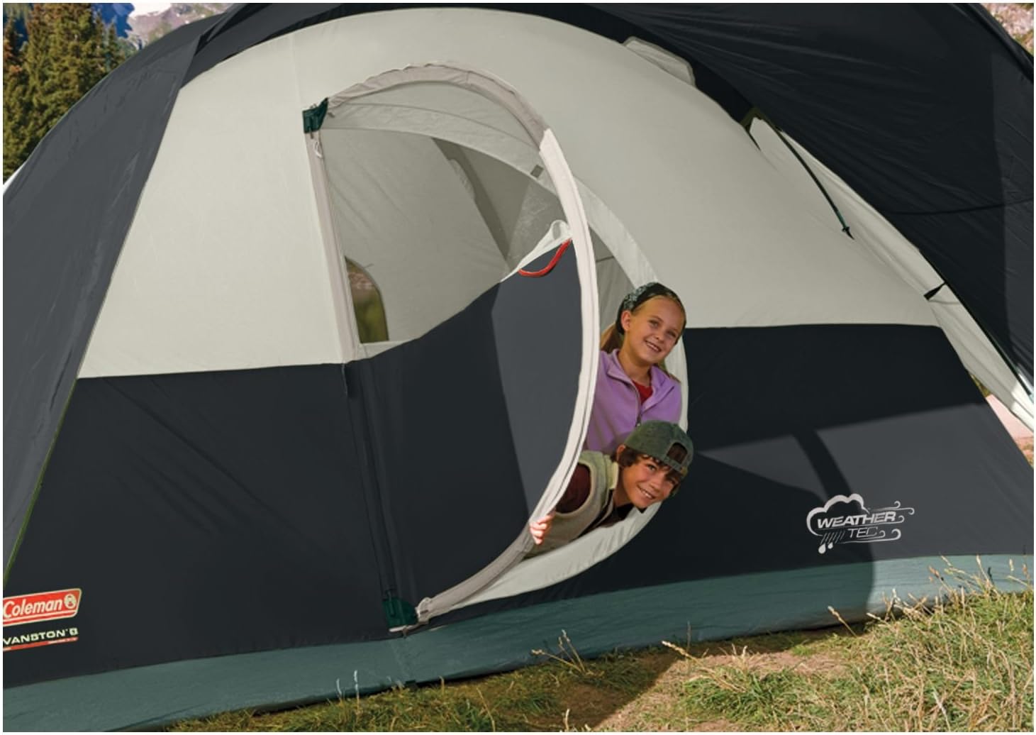 Coleman Montana Camping Tent, 6/8 Person Family Tent with Included Rainfly, Carry Bag, and Spacious Interior, Fits Multiple Queen Airbeds and Sets Up in 15 Minutes