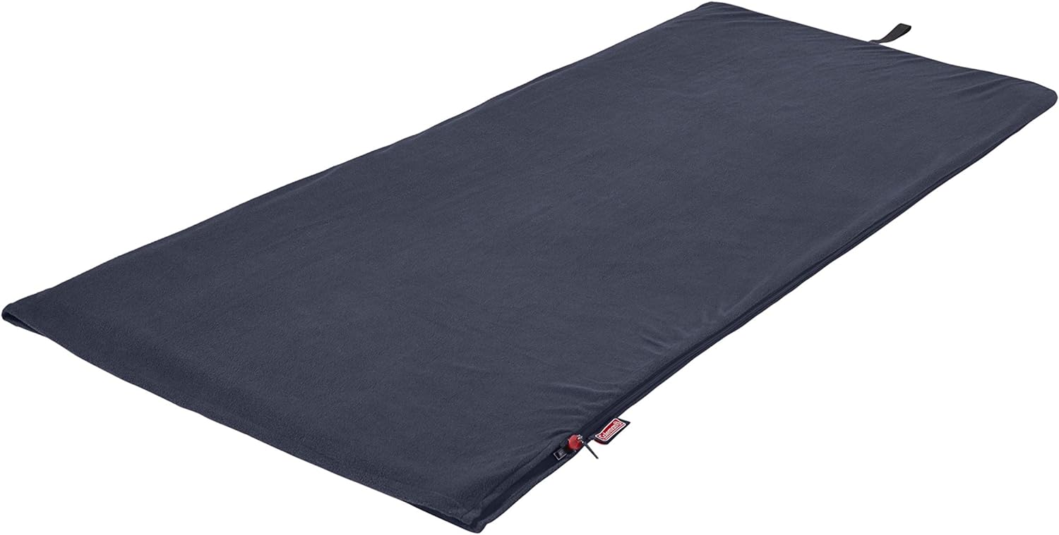 Coleman Stratus Fleece Sleeping Bag Liner, 50°F Sleeping Bag for Adults, Adds 12°F More Warmth When Used to Line Another Sleeping Bag, Stuff Sack Included