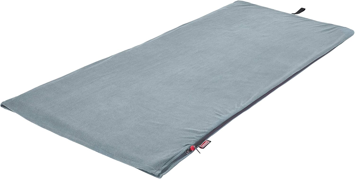 Coleman Stratus Fleece Sleeping Bag Liner, 50°F Sleeping Bag for Adults, Adds 12°F More Warmth When Used to Line Another Sleeping Bag, Stuff Sack Included