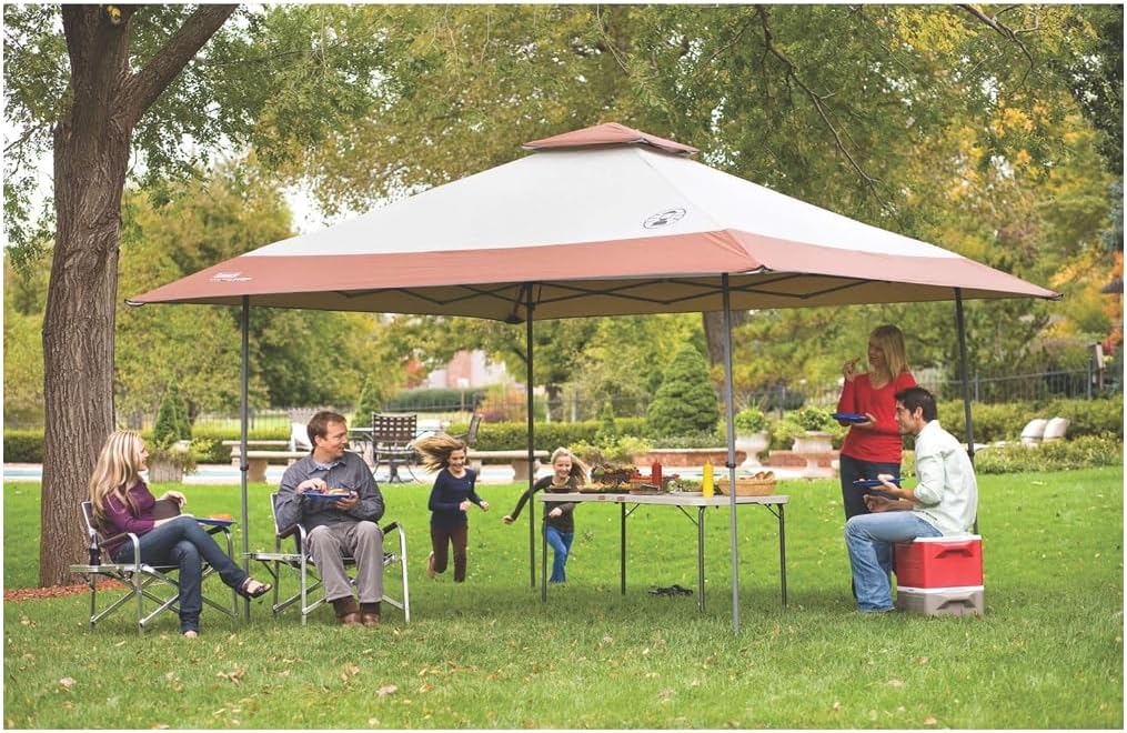 Coleman - Toldo instantáneo para el sol de 13 x 13 pies, carpa portátil que se instala en 3 minutos, techo ventilado para flujo de aire, ideal para campamentos, patios traseros, portones traseros, playa, festivales y más 
