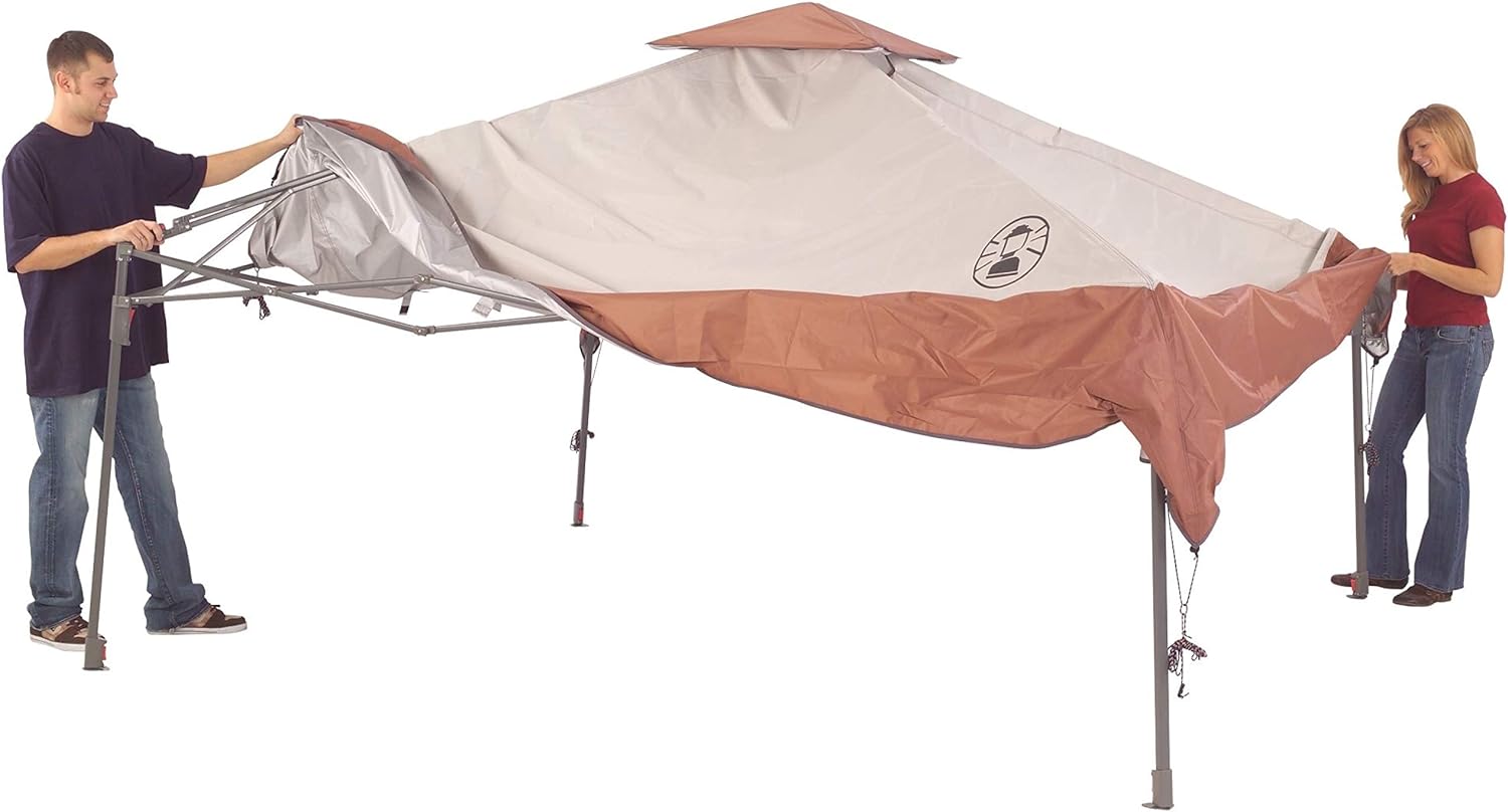 Coleman - Toldo instantáneo para el sol de 13 x 13 pies, carpa portátil que se instala en 3 minutos, techo ventilado para flujo de aire, ideal para campamentos, patios traseros, portones traseros, playa, festivales y más 