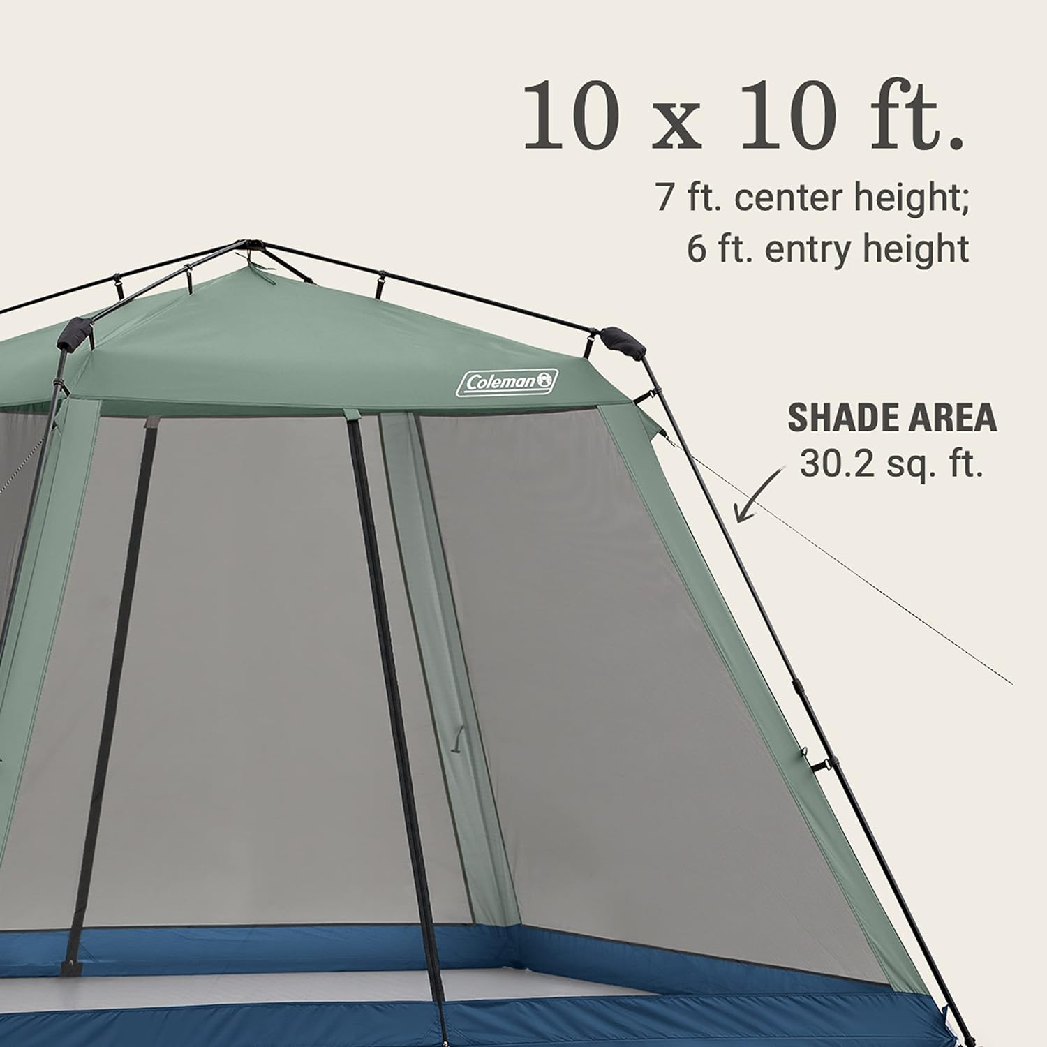 Coleman Skylodge Screened Canopy Tent with Instant Setup, 10x10/15x13ft Portable Screen Shelter with 1-Minute Setup for Bug-Free Lounging, Great for Picnic, Yard, Beach, Park, Camping, & More