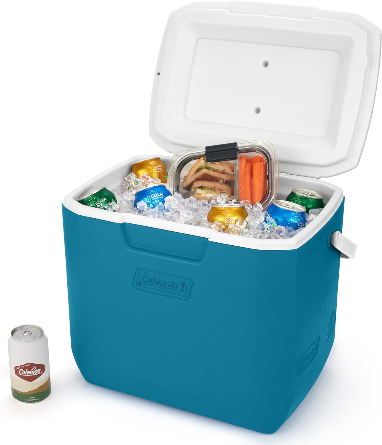 Coleman Chiller Series 30qt Insulated Portable Cooler, Hard Cooler with Ice Retention & Heavy-Duty Handle, Great for Beach, Picnic, Camping, Tailgating, Groceries, Boating & More
