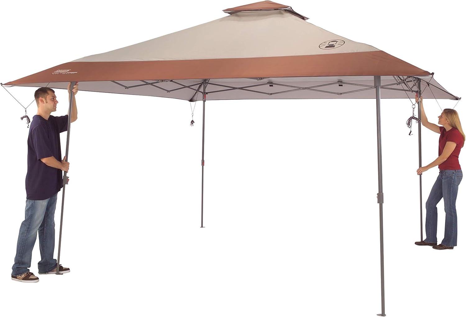 Coleman - Toldo instantáneo para el sol de 13 x 13 pies, carpa portátil que se instala en 3 minutos, techo ventilado para flujo de aire, ideal para campamentos, patios traseros, portones traseros, playa, festivales y más 