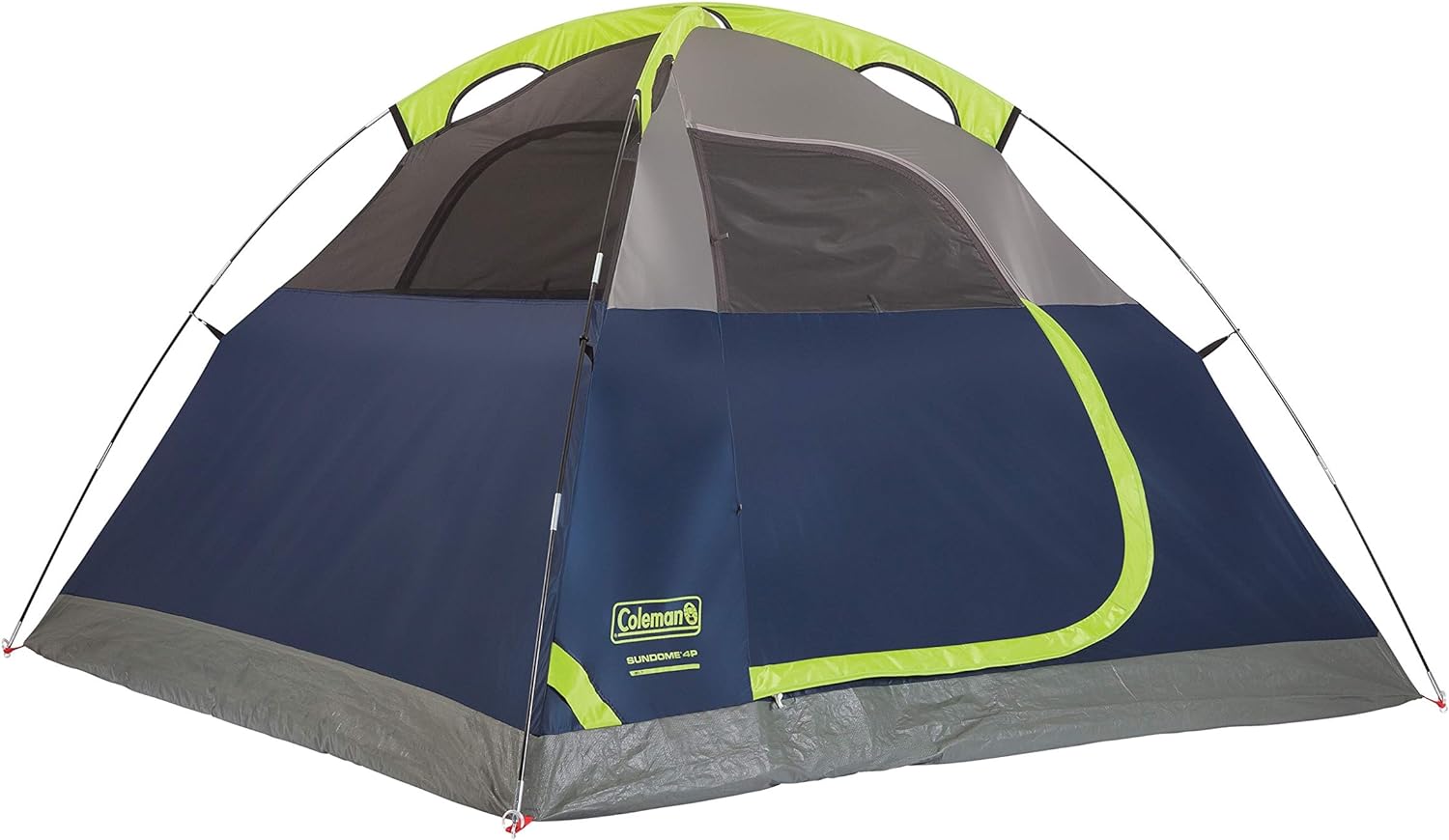 Coleman Sundome Camping Tent, 2/3/4/6 Person Dome Tent with Snag-Free Poles for Easy Setup in Under 10 Mins, Included Rainfly Blocks Wind & Rain, Tent for Camping, Festivals, Backyard, Sleepovers