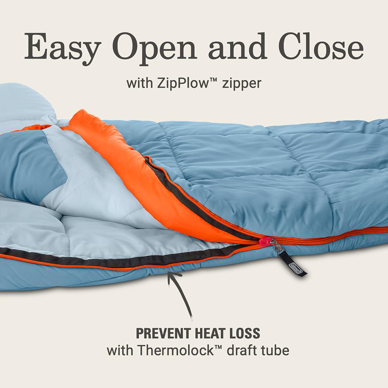 Coleman Big Bay Mummy Sleeping Bag, Cool-Weather 0°F/20°F/40°F Camping Sleeping Bag for Adults with Foot Ventilation and Compression Stuff Sack, Big & Tall