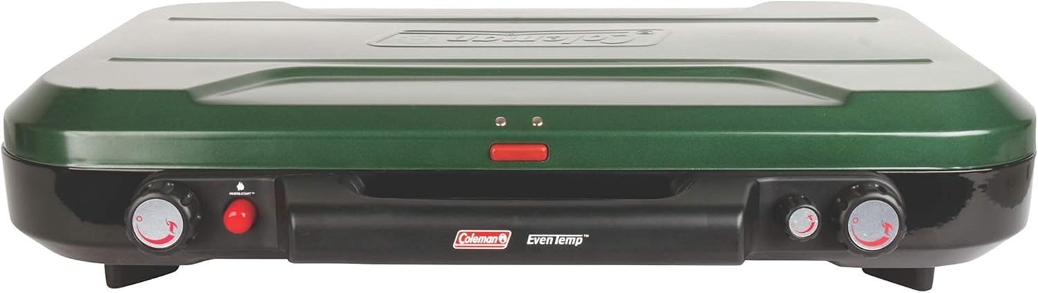 Coleman Classic 3-Burner Propane Camping Stove, Portable Camp Stove with 3 Adjustable Burners & Push-Button Instant Ignition, 28,000 BTUs for Camping, Tailgating, Grilling, BBQs, & More