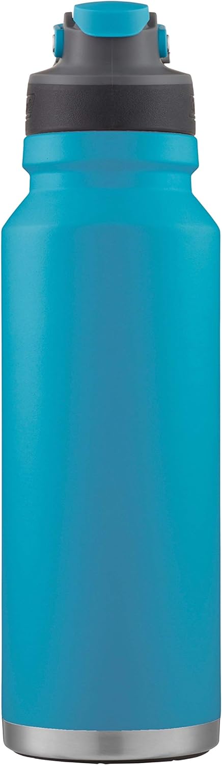 Coleman FreeFlow Vacuum-Insulated Stainless Steel Water Bottle with Leak-Proof Lid, 24oz/40oz Bottle with Button-Operated Lid & Carry Handle, Keeps Drinks Hot or Cold for Hours