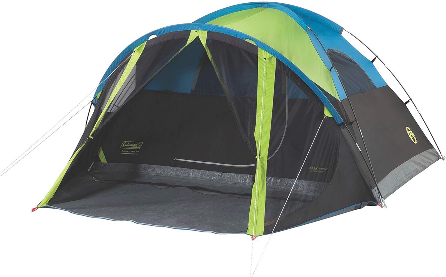 Coleman Carlsbad Dark Room Camping Tent with Screened Porch, 4/6 Person Tent Blocks 90% of Sunlight and Keeps Inside Cool, Weatherproof Tent with Easy Setup and Screened-In Porch