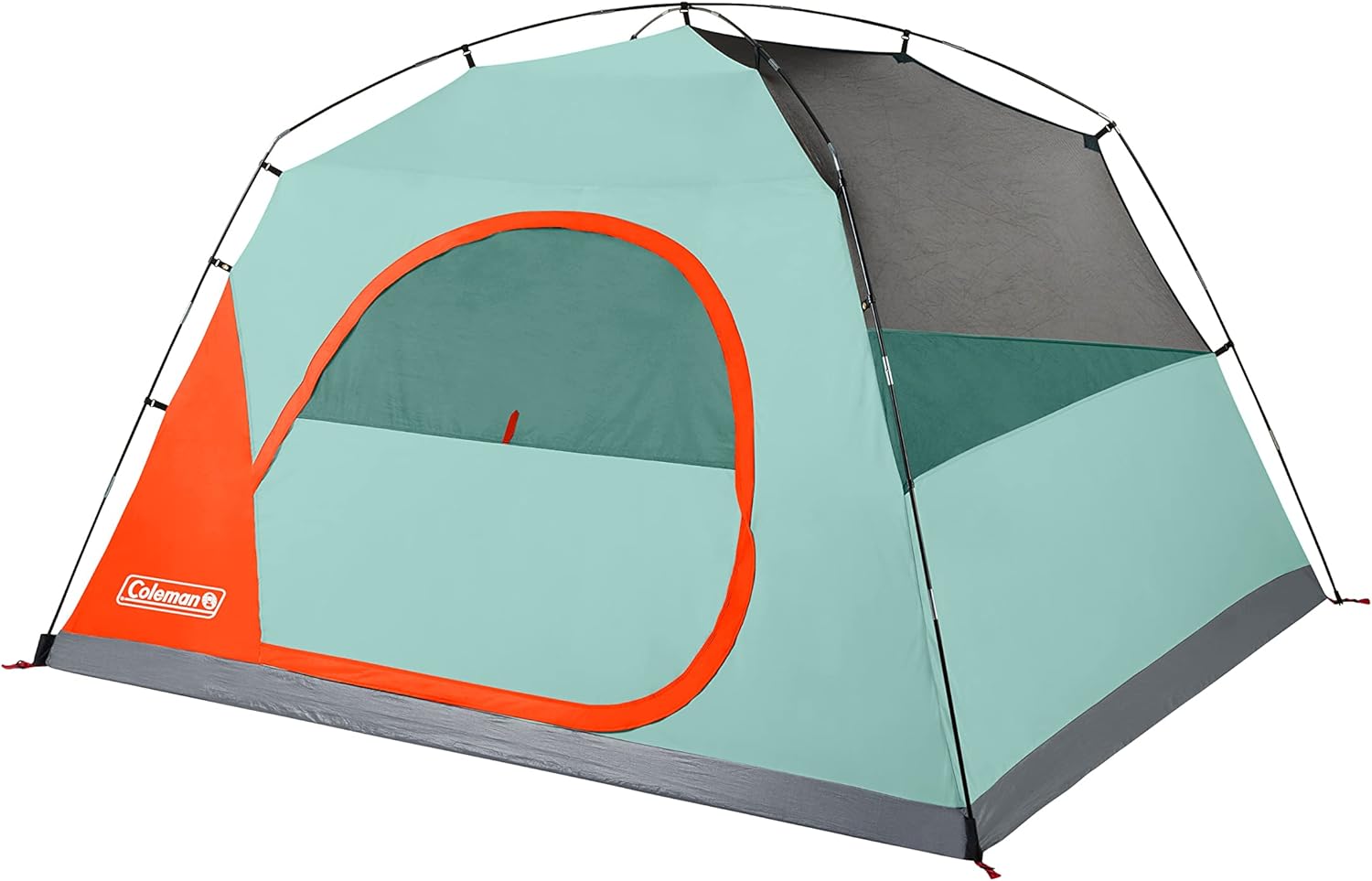 Coleman Skydome Camping Tent, 2/4/6/8 Person Weatherproof Tent with 5 Minute Setup, Includes Pre-Attached Poles, Rainfly, Carry Bag & Roomy Interior