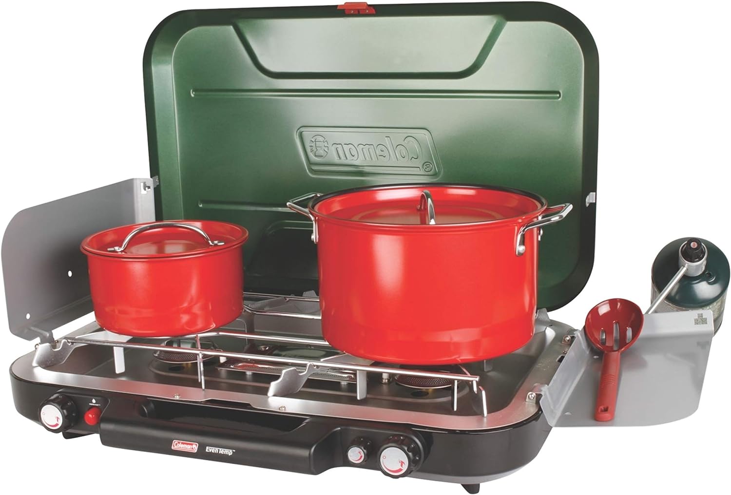 Coleman Classic 3-Burner Propane Camping Stove, Portable Camp Stove with 3 Adjustable Burners & Push-Button Instant Ignition, 28,000 BTUs for Camping, Tailgating, Grilling, BBQs, & More