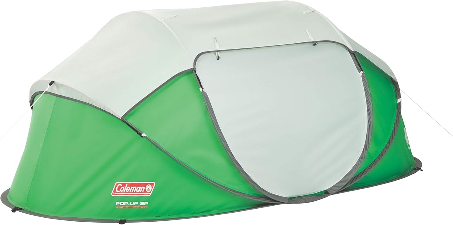 Coleman Pop-Up Camping Tent with Instant Setup, 2/4 Person Tent Sets Up in 10 Seconds with Pre-Assembled Poles, Adjustable Rainfly, & Taped Floor Seams