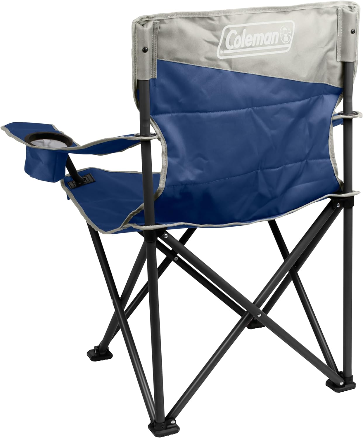 Coleman Big-N-Tall Quad Chair with Cup Holder & Side Pocket, Water-Resistant Oversized Camping Chair Supports up to 600lbs, Great for Tailgating, Camping & Outdoor Use, Carry Bag Included