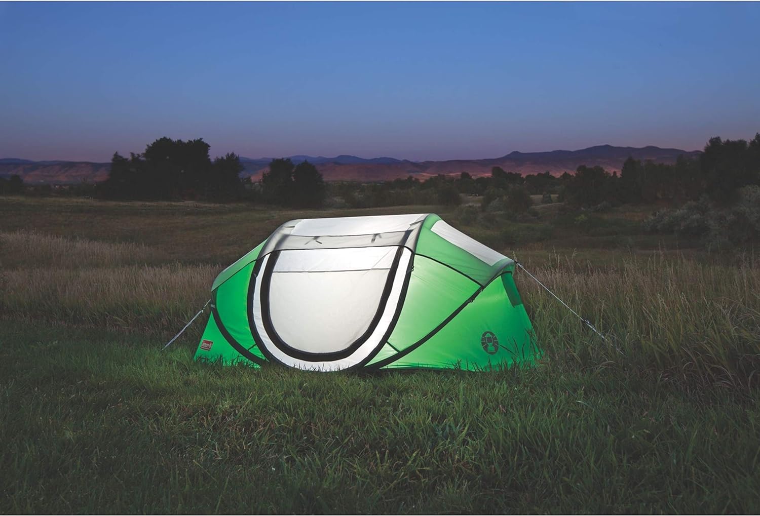 Coleman Pop-Up Camping Tent with Instant Setup, 2/4 Person Tent Sets Up in 10 Seconds with Pre-Assembled Poles, Adjustable Rainfly, & Taped Floor Seams