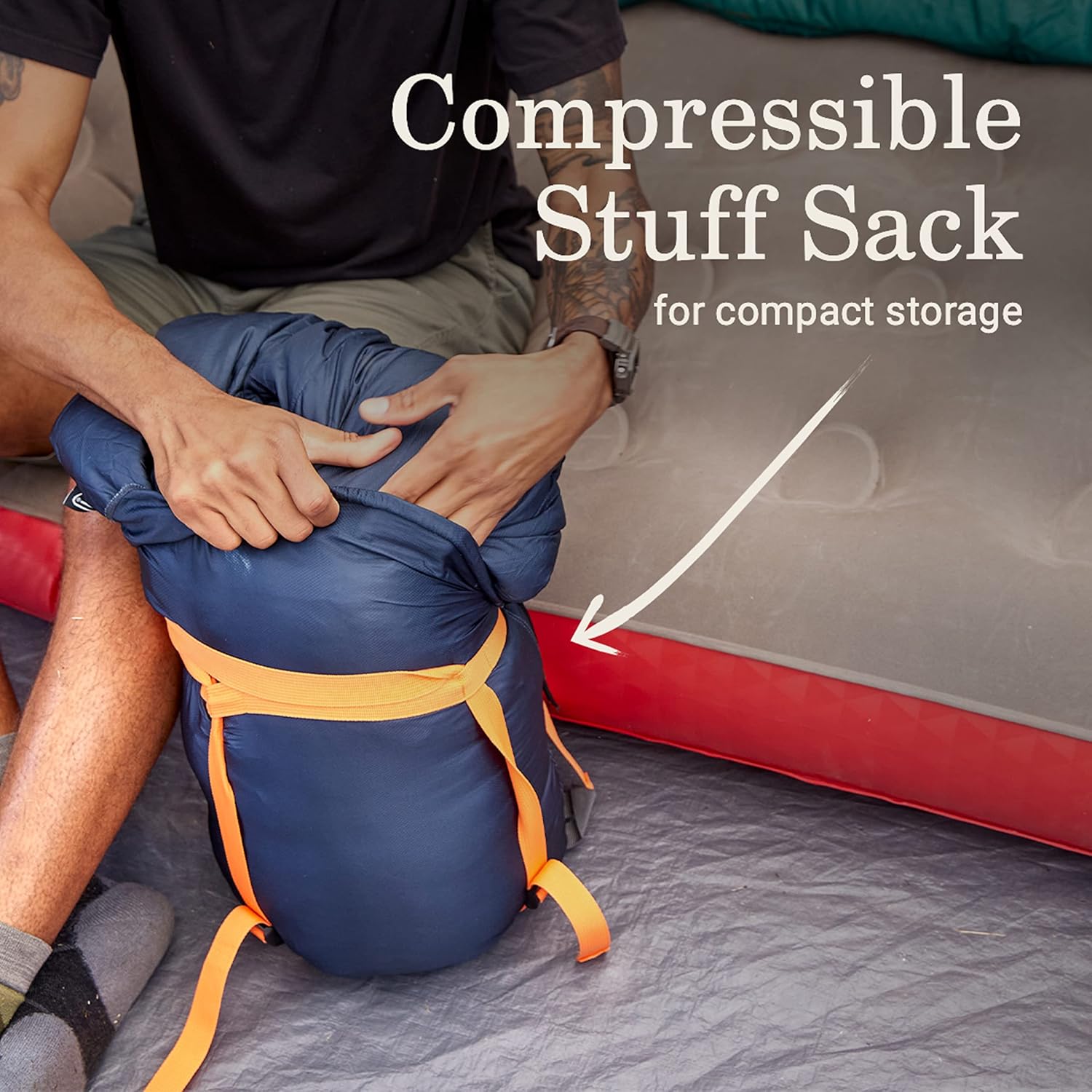 Coleman Big Bay Mummy Sleeping Bag, Cool-Weather 0°F/20°F/40°F Camping Sleeping Bag for Adults with Foot Ventilation and Compression Stuff Sack, Big & Tall