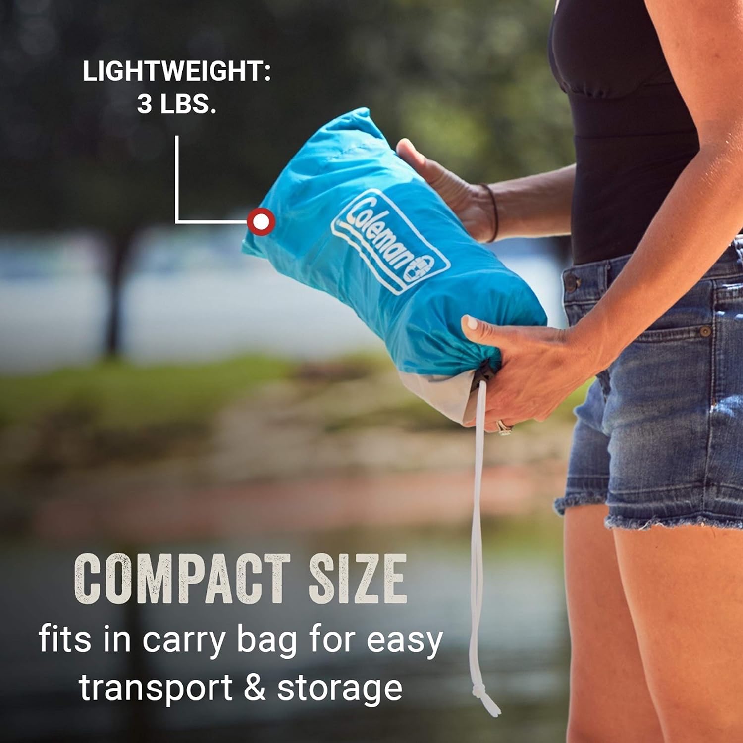 Tienda de campaña con dosel para playa Coleman, liviana y portátil, se instala en 5 minutos, protección solar UPF 50+, incluye bolsas de arena y estacas para resistir el viento, ideal para playa, parque, patio y picnics 