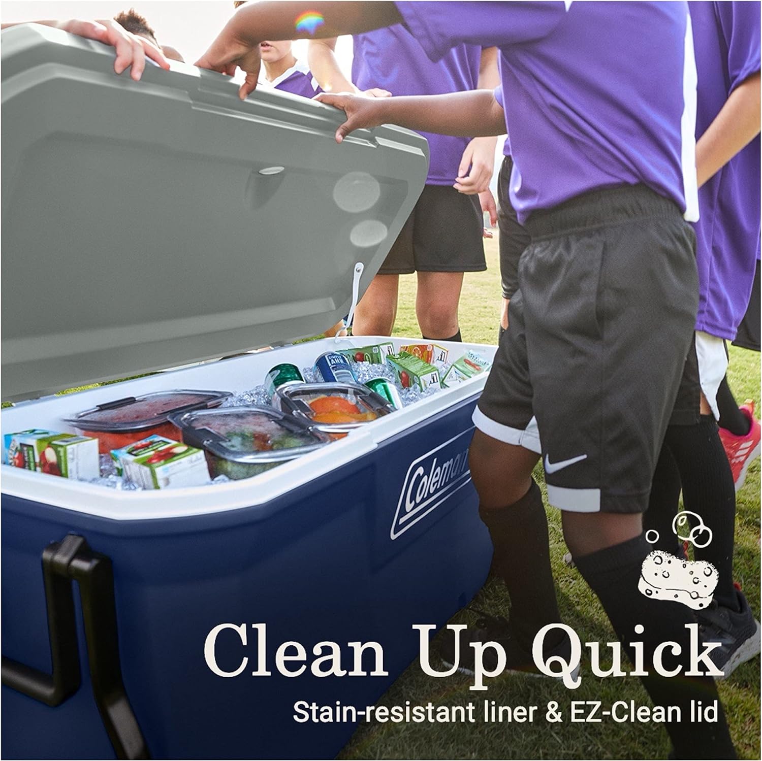 Coleman 316 Series Insulated Portable Cooler with Heavy Duty Wheels, Leak-Proof Wheeled Cooler with 100+ Can Capacity, Keeps Ice for up to 5 Days, Great for Beach, Camping, Tailgating, Sports, & More